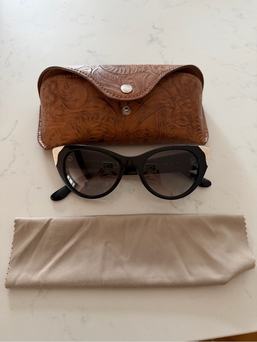 Ralph Lauren Black Cat-Eye Sunglasses